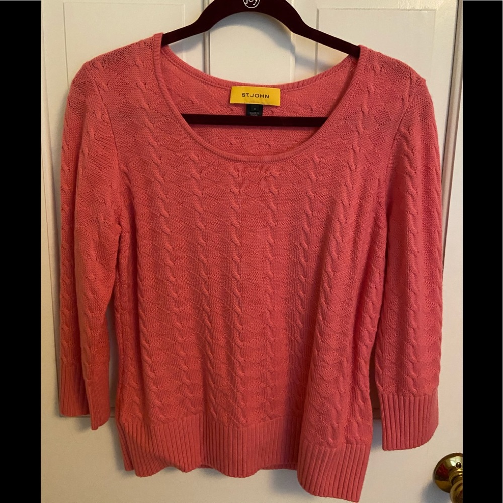 St. John pullover sweater coral